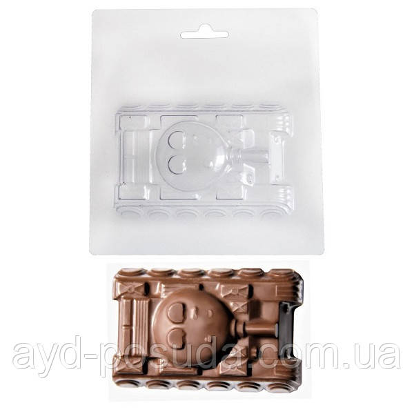 Пластикова форма для шоколаду "Танк" арт. ВК02062098