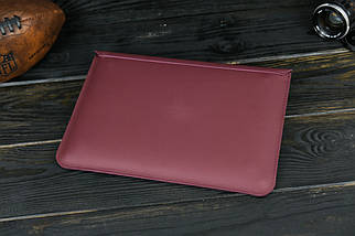 Шкіряний чохол для MacBook Air 13" (2018-2021) Дизайн №35, натуральна шкіра Grand, колір Бордо, фото 5