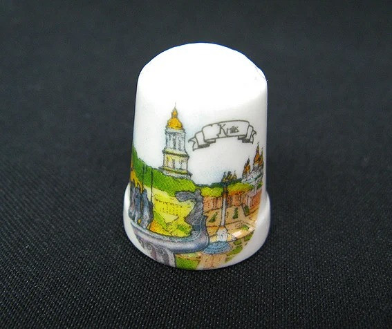 Наперсток сувенір Київ архітектура з кераміки, фото 1