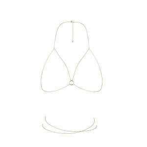 Прикраса-портупея Bijoux Indiscrets Magnifique Bra Chain - Gold   | Promax