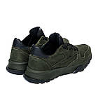 Чоловічі кросівки з натуральної шкіри Reebok Green хакі легкі шкіряні демісезонні спортивні кросівки, фото 6