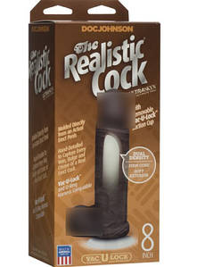 Фалоімітатор Doc Johnson The Realistic Cock 8 inch Black - ULTRASKYN   | Promax