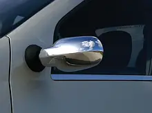 Накладки на дзеркала (2 шт) хромований пластик для Dacia Logan I (2005-2008)