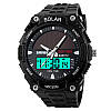 Чоловічий спортивний годинник Skmei 1049 із сонячною батареєю (Чорний), фото 2