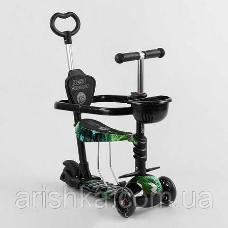 Дитячий самокат-трансформер 5в1 з Best Scooter з кошиком, фото 1