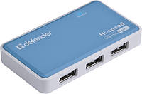 USB-хаб Defender Quadro Power+Adapter 4xUSB 2.0 220V (83503)