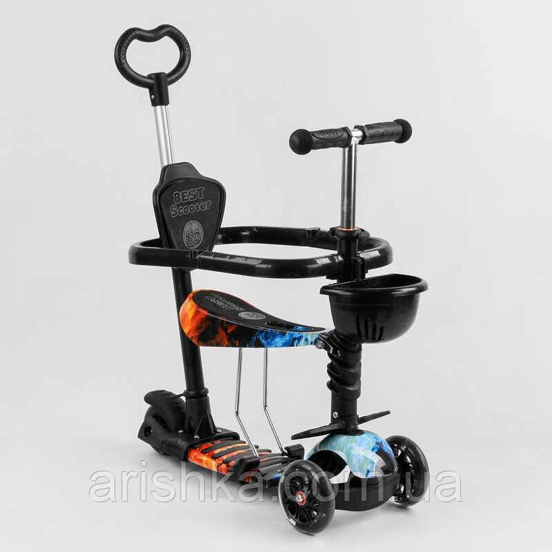 Дитячий самокат-трансформер 5в1 з Best Scooter з кошиком