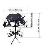 Флюгер Носоріг, флюгер на дах з металу 2 мм., фото 2