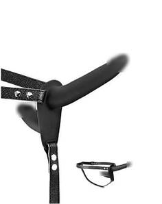Подвійний страпон Fetish Tentation Strap-On with Double Black Dildo   | Promax