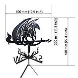 Флюгер Дракон №2, флюгер на дах з металу 2 мм., фото 2
