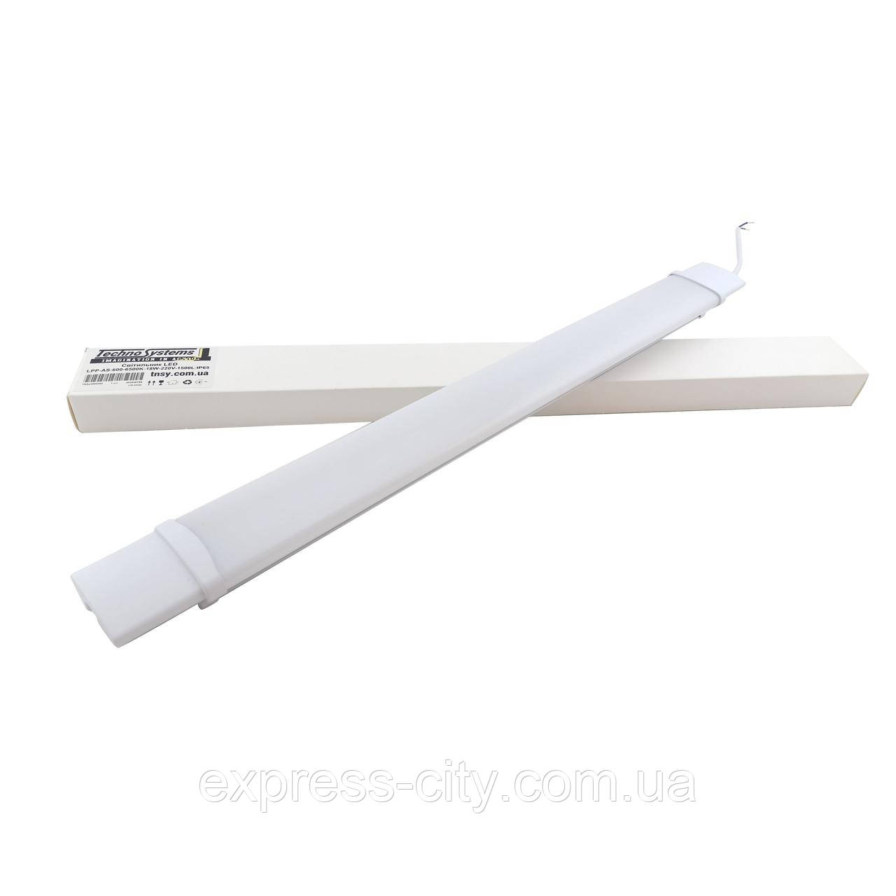 Світильник LED LPP-AS-600-6500K-18W-220V-1500L-IP65 (ЛПП 2х600), фото 1