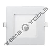 Светодиодный светильник врезной LED Square Downlight 6W-220V-420L-4000K Alum