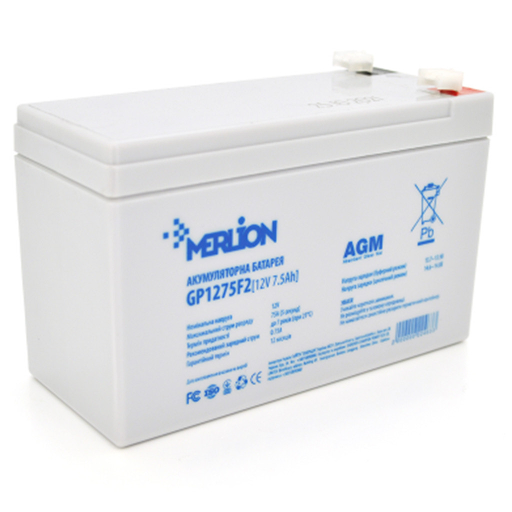 Акумуляторна батарея Merlion 12V 7.5AH AGM для дитячого електротранспорту, фото 1