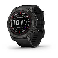 Смарт годинник Garmin Fenix 7X Sapphire Solar Carbon Gray DLC Titanium with Black Band