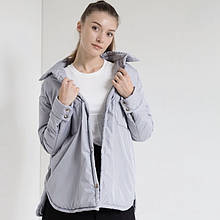 Стильна жіноча куртка-сорочка з плащової тканини на силіконі стиле «ZARA» розмір L