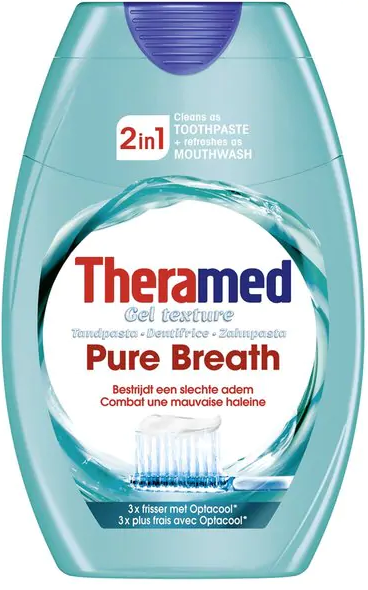 Зубна паста Theramed Pure Breath 2-в-1 з ополіскувачем 75 мл 01238