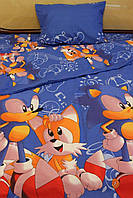 Детское постельное белье Соник Sonic полуторное (бязь, 100% хлопок, 150*220, наволочка 50*70)