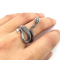 Кольцо Змея серебро колечко серебристое готика косплей Гарри Поттер пожиратели смерти Хеллоуин