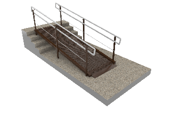 Пандус для інвалідних візків з ПВЛ листа, 2,5 м