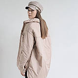 Стильна жіноча куртка-сорочка з плащової тканини на силіконі  стиле «ZARA» розмір М, фото 2