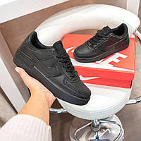 Женские черные кроссовки Nike Air Force Shadow низкие кросовки найк аир форс для девушки