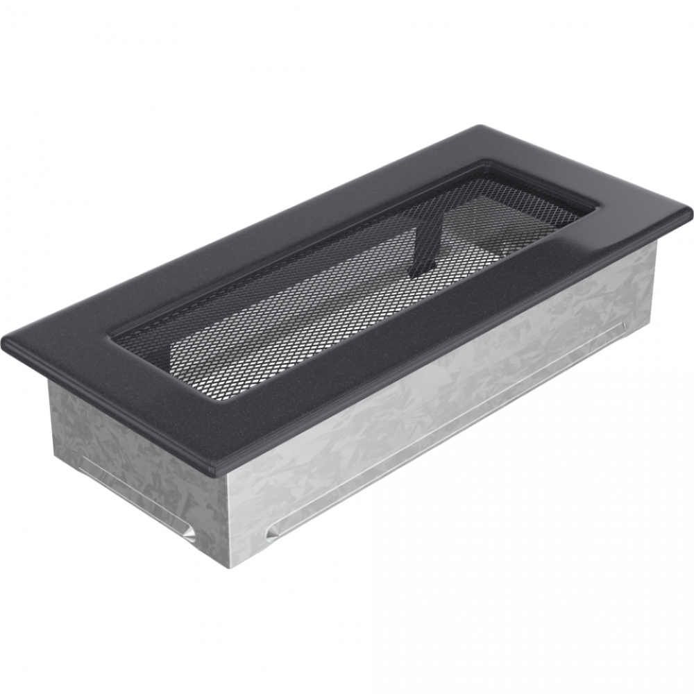 Вентиляційна решітка для каміна графітова 11х24, фото 1