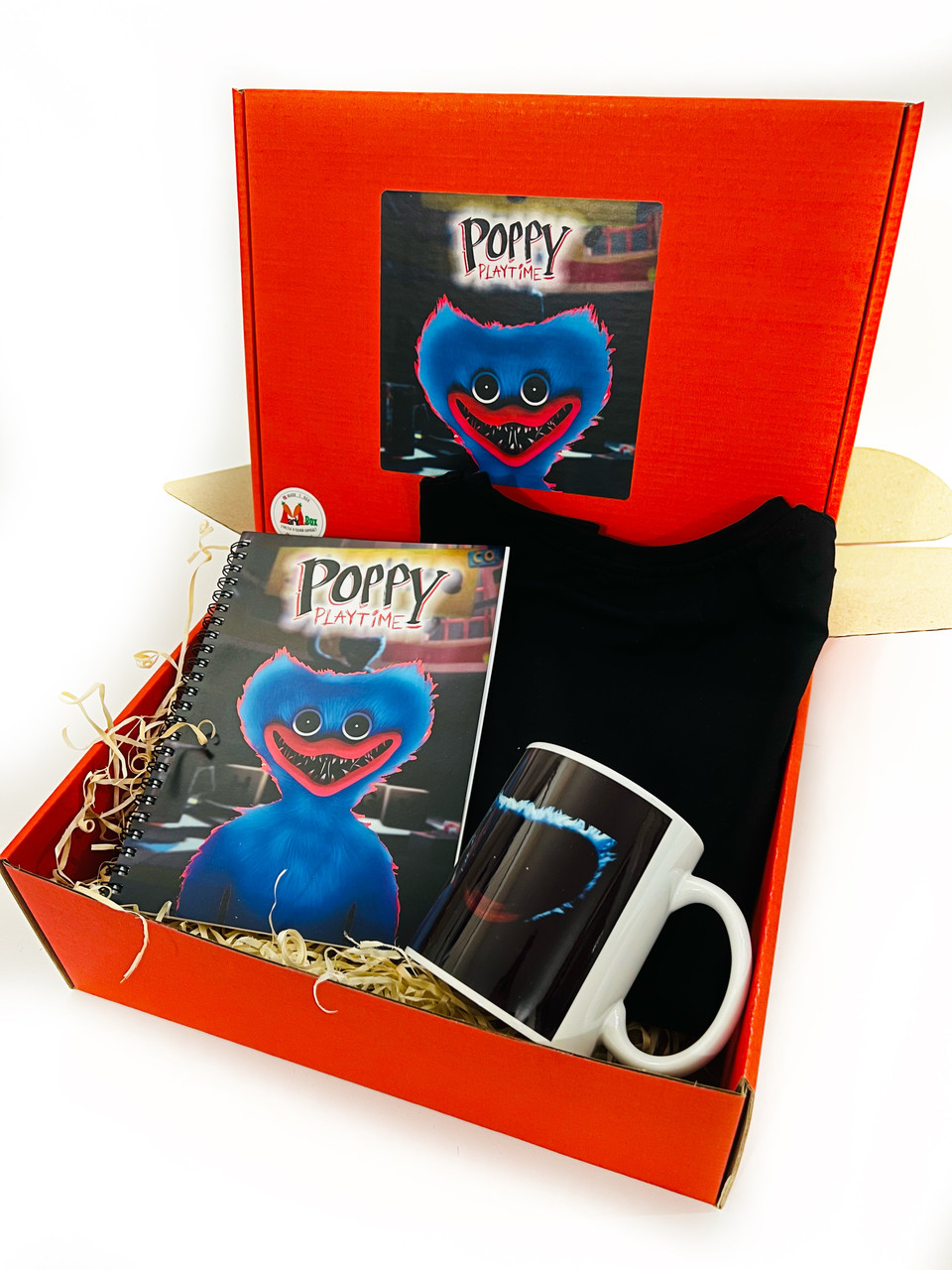 Хагі Ваги подарунковий бокс / Тематичний набір Huggy Wuggy Poppy Playtime / Комплект Футболка Чашка Подарунок для дитини