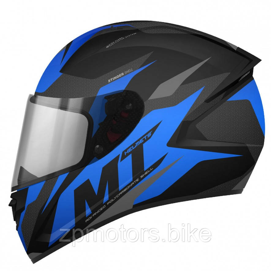 Мотошолом, шолом MT STINGER Brave Matt Blue