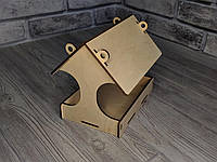 Деревянная кормушка для птиц 16*11*16см