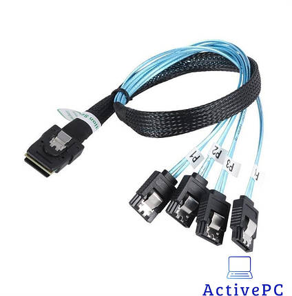 Кабель SAS SATA Mini-SAS SFF-8087 36P до 4 SATA довжина 100 см, фото 1