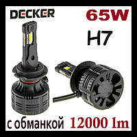 Автомобільні світлодіодні LED-лампи H7 12000 lm 5000 K 65 W Decker PL-03