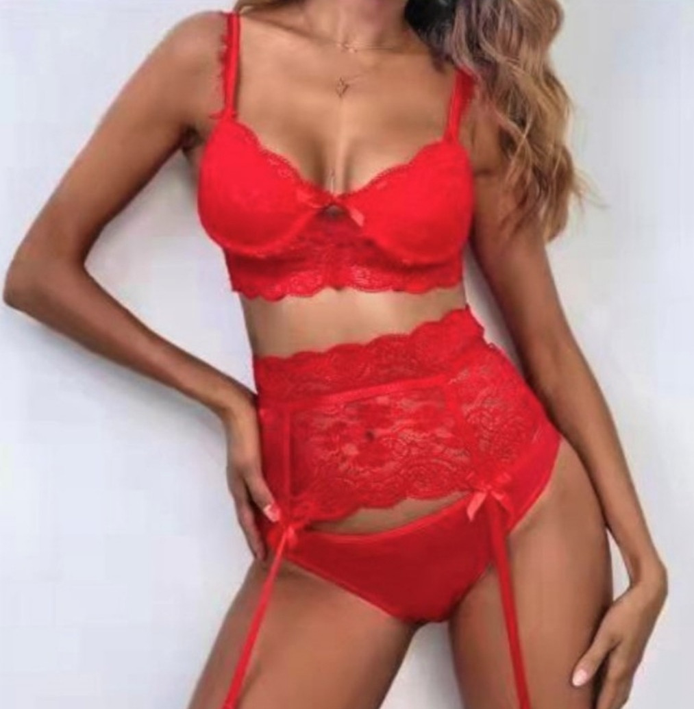 Комплект білизни мереживний на кісточці чашка А/В 2 кольори, фото 1