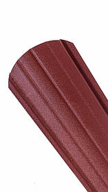 Штахети металеві 105 мм  двох сторонній червоний, вишневий мат (колір 3005 мат)