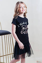 ОПТОМ Плаття чорне з ведмедиками (116 см.)  Viollen 2125000768496