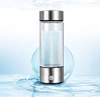 Бутылка генератор водородной воды Н2 со стеклянной колбой на 420 мл. Водородная бутылка.