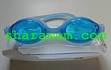 Окуляри для плавання блакитного кольору (антифог, універсальний), фото 5