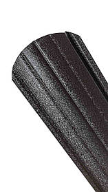 Штахети металеві 105 мм матовий чорний двох сторонній (металеві євроштахети для паркану )