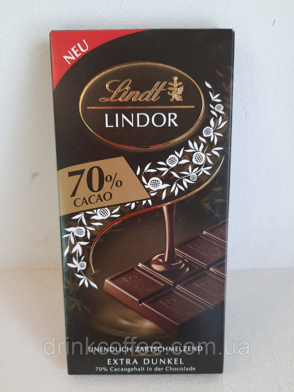Шоколад Lindt Lindor Irrestible Scioglievolezza Extra Fondente 70% Cacao чорний 70% какао 100g