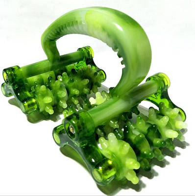 Антицеллюлитный массажер для тела, ног, роликовый Зеленый 201266