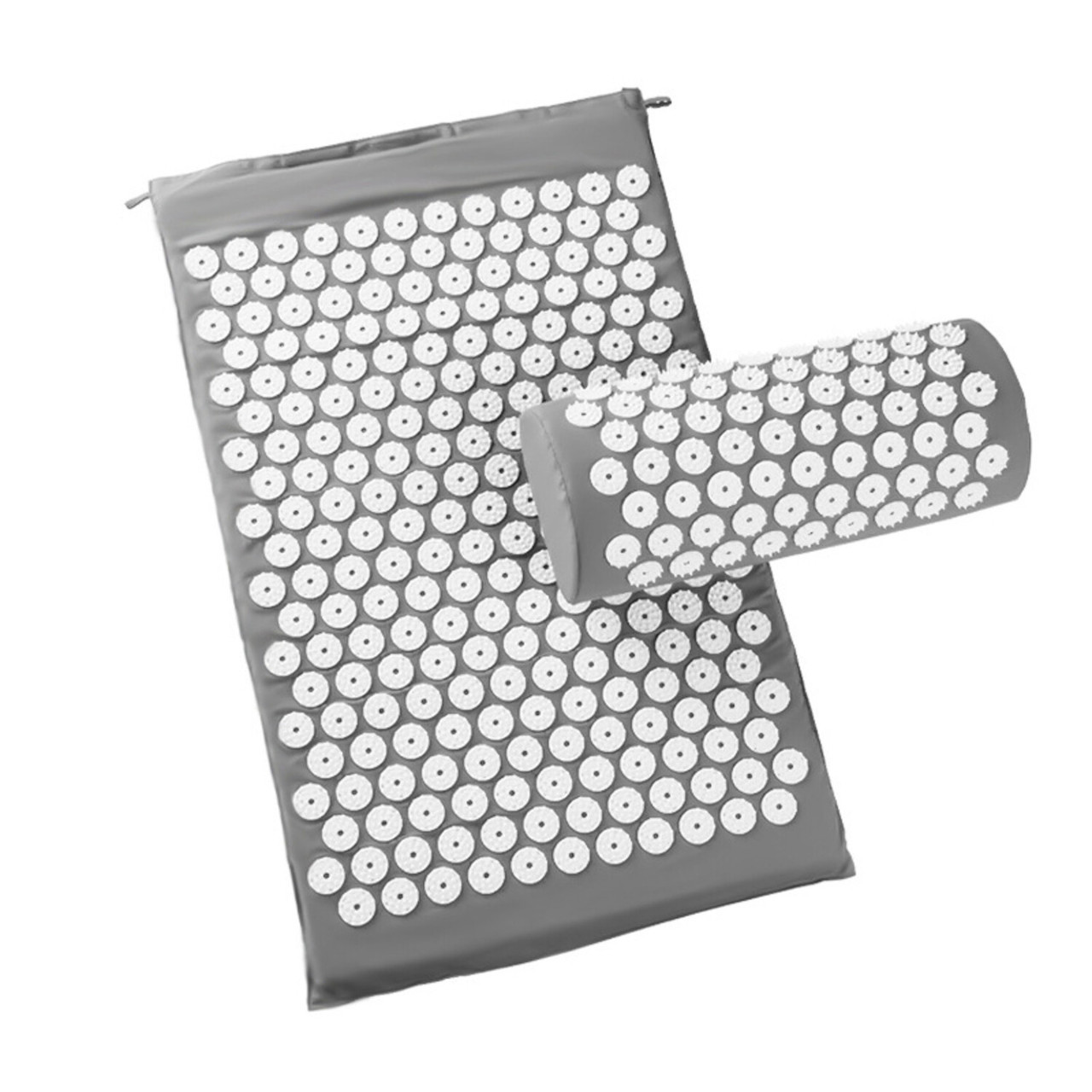 Килимок Acupressure mat ортопедичний масажний з подушкою Сірий 201255