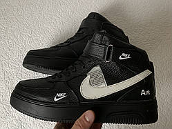 Nike зимові чорні чоловічі високі кросівки черевики взуття кросики з хутром 45 розм