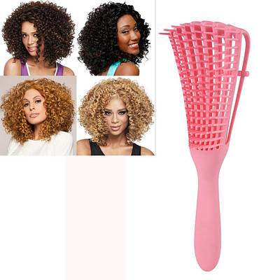 Гребінець професійний розчісувальний афро-американські кучері silicone comb 201260