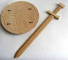 Меч 57 см і щит "Сонце" 30 см