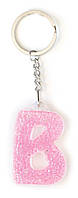 Брелок YES буква  "В", рожева