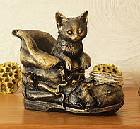 Оригінальний свічник і олівиця кіт у черевику