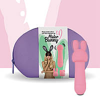 Міні-вібратор FeelzToys Mister Pink Bunny з двома насадками