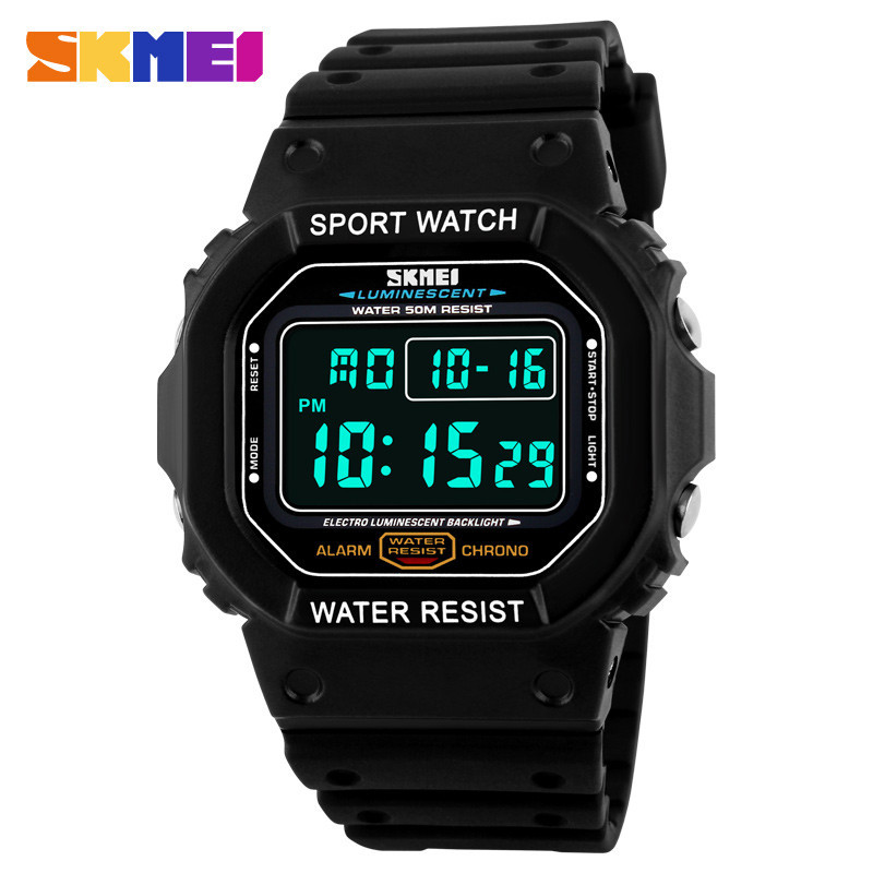 Мужские спортивные часы Skmei 1134 (Черные с черным экраном) - фото 3 - id-p1568742804