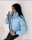Куртка жіноча коротка дута осінньо-весняна — 005 колір моко, фото 6