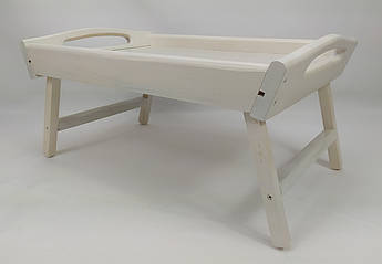 Столик для сніданку дерев'яний складаний 43 см * 27.5 см, висота на ніжках 20.5  см.