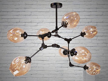 Люстра в стилі Loft — "Молекула" на 8 ламп 881-8BK